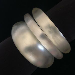 ALEXIS BITTAR - Set of 3 - Carved Lucite Bracelets